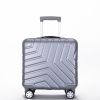 Pure PC 16" Hard Case Luggage Computer Case With Universal Silent Aircraft Wheels Silver