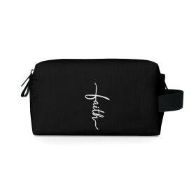 Black Travel Accessory Pouch Bag, Faith Christian Inspiration