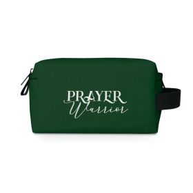 Forest Green Travel Accessory Pouch Bag, Prayer Warrior Christian Inspiration