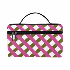 Cosmetic Bag, Crosshatch - Pink Bag,travel Case