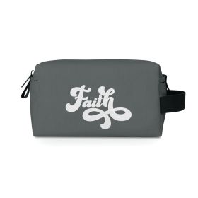 Grey Travel Accessory Pouch Bag, Now Is Faith Christian Inspiration
