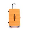 3 Piece Luggage Sets PC+ABS Lightweight Suitcase with Two Hooks, 360¬∞ Double Spinner Wheels, TSA Lock, (20/24/28) Orange