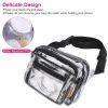 Clear Fanny Pack Unisex Transparent Waist Pouch Belt Bag Clear Purse Chest Bag for Outdoor Sport Travel Beach Concerts Travel