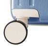 Luggage Sets 3 Piece Suitcase Set 20/24/28 with USB Port,Carry on Luggage Airline Approved,PP Lightweight Suitcase with Spinner Wheels, Blue and Ivory