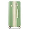 Luggage Sets 3 Piece Suitcase Set 20/24/28 with USB Port,Carry on Luggage Airline Approved,PP Lightweight Suitcase with Spinner Wheels,Green and Ivory