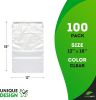 PUREVACY Travel Shoe Bags 12" x 18". Pack of 100 Clear Plastic 2 mil Pouches with Drawstring Closures for Packing and Storing. Waterproof Portable Sto