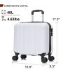 18'' Underseat Luggage for Airlines Hardside Lightweight Carry On Suitcase with Spinner Wheels Hardshell Suitcase