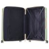 Luggage Sets 3 Piece Suitcase Set 20/24/28 with USB Port,Carry on Luggage Airline Approved,PP Lightweight Suitcase with Spinner Wheels,Green and Ivory