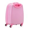 2PCS Kids Luggage Set with 16" Rolling Suitcase and 12" Backpack, Toddler Wheeled Carry On Luggage, Flamingo Style