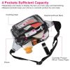 Clear Fanny Pack Unisex Transparent Waist Pouch Belt Bag Clear Purse Chest Bag for Outdoor Sport Travel Beach Concerts Travel