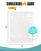 Clear Drawstring Bags 9' x 12'; Pack of 50 Waterproof Drawstring Gift Bags; 2 Mil Polyethylene Travel Shoe Bags for Packing; Shipping; Storage; Shoe D