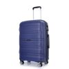 Hardshell Suitcase Spinner Wheels PP Luggage Sets Lightweight Durable Suitcase with TSA Lock,3-Piece Set (20/24/28) ,Navy