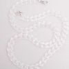 Clear Acrylic Fishbone Bag Chain Strap Underarm Bag Strap Replacement Handbag Purse Handle Decoration Charm; 23 inch