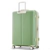 Luggage Sets 3 Piece Suitcase Set 20/24/28 with USB Port,Carry on Luggage Airline Approved,PP Lightweight Suitcase with Spinner Wheels,Green and Ivory