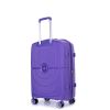 Expandable Hardshell Suitcase Double Spinner Wheels PP Luggage Sets Lightweight Durable Suitcase with TSA Lock,3-Piece Set (20/24/28) , Purple