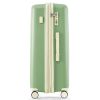 Luggage Sets 3 Piece Suitcase Set 20/24/28 with USB Port,Carry on Luggage Airline Approved,PP Lightweight Suitcase with Spinner Wheels,Green and Ivory