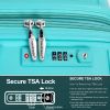 Expandable Hardshell Suitcase Double Spinner Wheels PP Luggage Sets Lightweight Durable Suitcase with TSA Lock,3-Piece Set (20/24/28) , Lake Blue