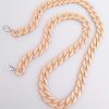 Wood Color Acrylic Fishbone Bag Chain Strap Underarm Bag Strap Replacement Handbag Purse Handle Decoration Charm; 23 inch