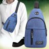 Mens Sling Bag Cross Body Handbag Chest Bag Shoulder Pack Sports Travel Backpack