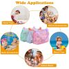 3Pcs Beach Mesh Bags Seashell Sand Toys Collecting Tote Bags with Adjustable Straps for Boys Girls