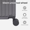 Luggage Set 4 pcs (20"/24"/29"/Travel Bag), PC+ABS Durable Lightweight Luggage with Collapsible Cup Holder, 360¬∞ Silent Spinner Wheels, TSA Lock, Gra