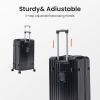 Luggage Set 4 pcs (20"/24"/29"/Travel Bag), PC+ABS Durable Lightweight Luggage with Collapsible Cup Holder, 360¬∞ Silent Spinner Wheels, TSA Lock, Bla