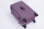 3 Piece Luggage Sets PC+ABS Lightweight Suitcase with Two Hooks, 360¬∞ Double Spinner Wheels, TSA Lock, (21/25/29) Dark Purple