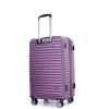 3 Piece Luggage Sets PC+ABS Lightweight Suitcase with Two Hooks, 360¬∞ Double Spinner Wheels, TSA Lock, (21/25/29) Dark Purple