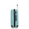 Hardshell Suitcase Double Spinner Wheels PP Luggage Sets Lightweight Durable Suitcase with TSA Lock,3-Piece Set (20/24/28) , Light Green