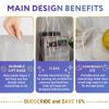 APQ Clear Plastic Drawstring Bags 5" x 8"; Pack of 100 Clear Bags for Gifts 2 Mil Polyethylene Drawstring Gift Bags; Water-Resistant Plastic Shoe Bags