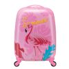 2PCS Kids Luggage Set with 16" Rolling Suitcase and 12" Backpack, Toddler Wheeled Carry On Luggage, Flamingo Style