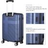 3 Piece Luggage with TSA Lock ABS, Durable Luggage Set, Lightweight Suitcase with Hooks, Spinner Wheels Cross Stripe Luggage Sets 20in/24in/28in