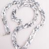 Grey Acrylic Fishbone Bag Chain Strap Underarm Bag Strap Replacement Handbag Purse Handle Decoration Charm; 23 inch