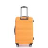 3 Piece Luggage Sets PC+ABS Lightweight Suitcase with Two Hooks, 360¬∞ Double Spinner Wheels, TSA Lock, (20/24/28) Orange