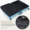Luggage Set of 3, 20-inch with USB Port, Airline Certified Carry-on Luggage with Cup Holder, ABS+PC Hard Shell Luggage with Spinner Wheels, Gradient B
