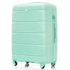 Luggage Set of 3, 20-inch with USB Port, Airline Certified Carry-on Luggage with Cup Holder, ABS Hard Shell Luggage with Spinner Wheels, blue