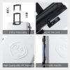 Luggage Sets New Model Expandable ABS+PC 3 Piece Sets with Spinner Wheels Lightweight TSA Lock (20/24/28), White