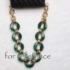 23 inch Acrylic Chain Underarm Bag Plastic Chain Hand Bag Chain Replacement Chain Strap with Buckles; Green