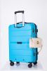 Hardshell Suitcase Spinner Wheels PP Luggage Sets Lightweight Suitcase With TSA Lock,3-Piece Set (20/24/28) ,Light Blue