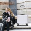 18'' Underseat Luggage for Airlines Hardside Lightweight Carry On Suitcase with Spinner Wheels Hardshell Suitcase