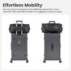 Luggage Set 4 pcs (20"/24"/29"/Travel Bag), PC+ABS Durable Lightweight Luggage with Collapsible Cup Holder, 360¬∞ Silent Spinner Wheels, TSA Lock, Gra