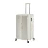 Luggage Set 4 pcs (20"/24"/29"/Travel Bag), PC+ABS Durable Lightweight Luggage with Collapsible Cup Holder, 360¬∞ Silent Spinner Wheels, TSA Lock, Whi