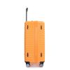 3 Piece Luggage Sets PC+ABS Lightweight Suitcase with Two Hooks, 360¬∞ Double Spinner Wheels, TSA Lock, (20/24/28) Orange
