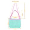 3Pcs Beach Mesh Bags Seashell Sand Toys Collecting Tote Bags with Adjustable Straps for Boys Girls