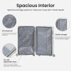Luggage Set 4 pcs (20"/24"/29"/Travel Bag), PC+ABS Durable Lightweight Luggage with Collapsible Cup Holder, 360¬∞ Silent Spinner Wheels, TSA Lock, Whi