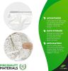 PUREVACY Travel Shoe Bags 12" x 18". Pack of 100 Clear Plastic 2 mil Pouches with Drawstring Closures for Packing and Storing. Waterproof Portable Sto