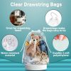 Clear Plastic Drawstring Bags 12" x 16" Pack of 100 Clear Bags for Gifts 2 Mil Polyethylene Drawstring Gift Bags; Water-Resistant Plastic Shoe Bags 12