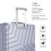 Pure PC 16" Hard Case Luggage Computer Case With Universal Silent Aircraft Wheels Silver