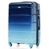 Luggage Set of 3, 20-inch with USB Port, Airline Certified Carry-on Luggage with Cup Holder, ABS+PC Hard Shell Luggage with Spinner Wheels, Gradient B