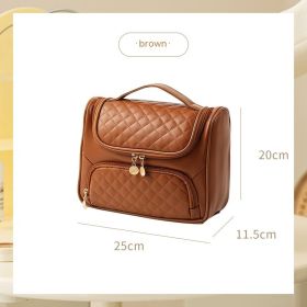 Cosmetic Bag Good-looking Large Capacity Portable (Option: Premium Brown)